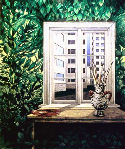 Studio Window with Picasso Ceramic